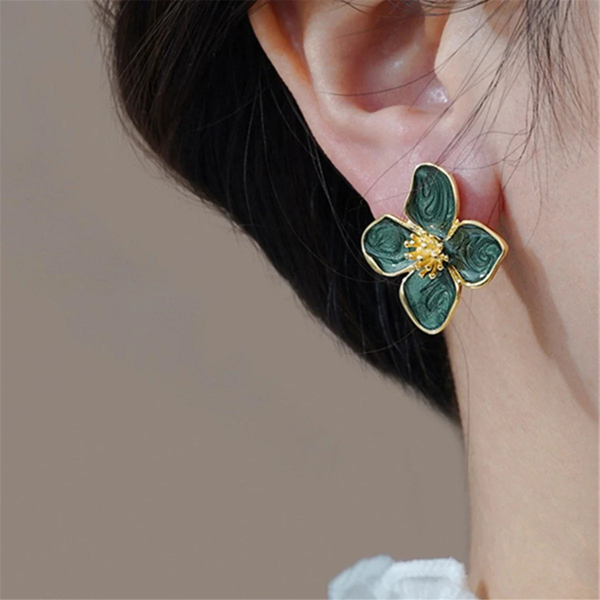 Glaze Flower Earrings